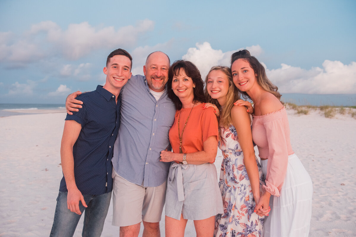 family at beach-pensacola family photographer