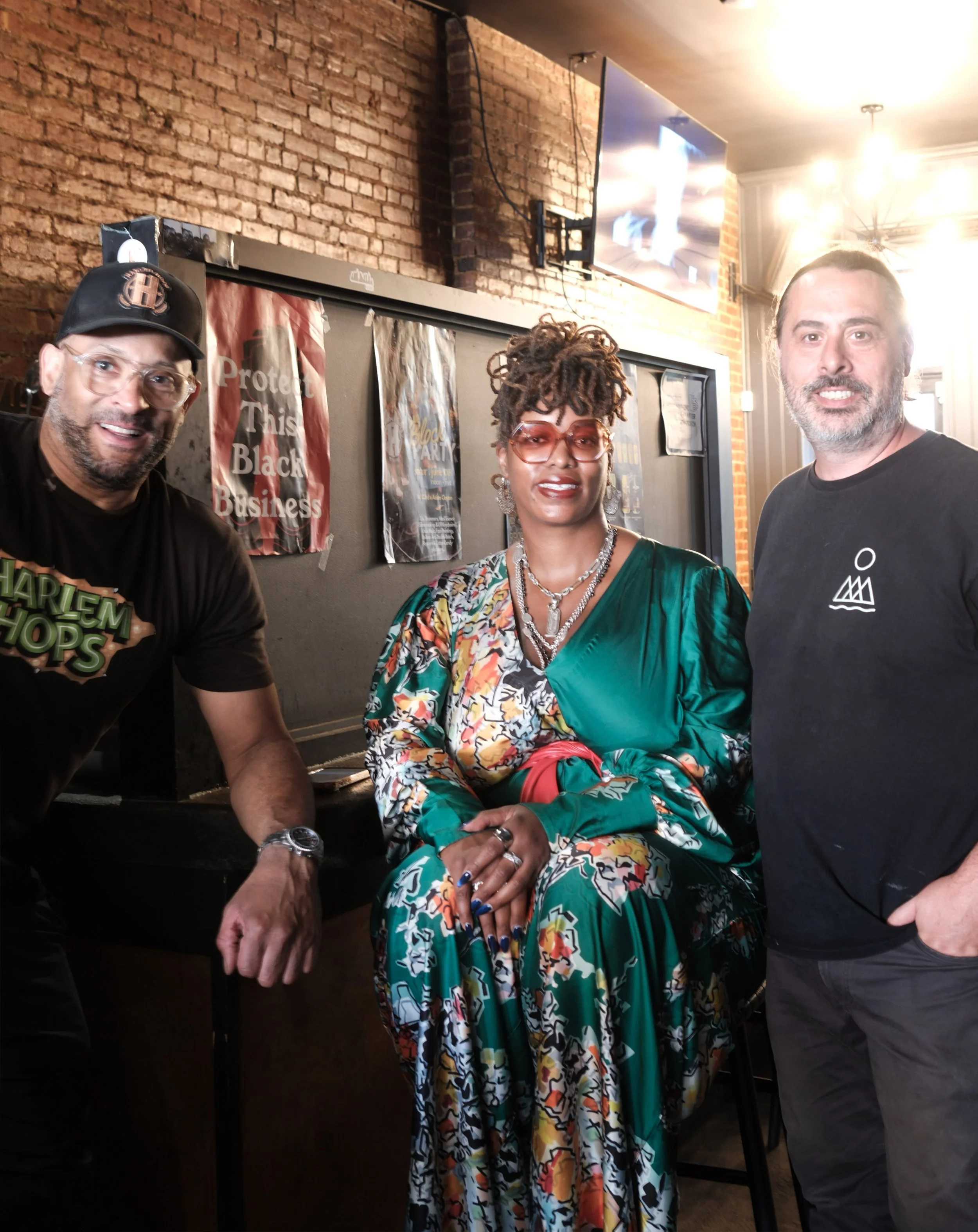 Kevin and Kim from Harlem Hops, with John-Anthony.