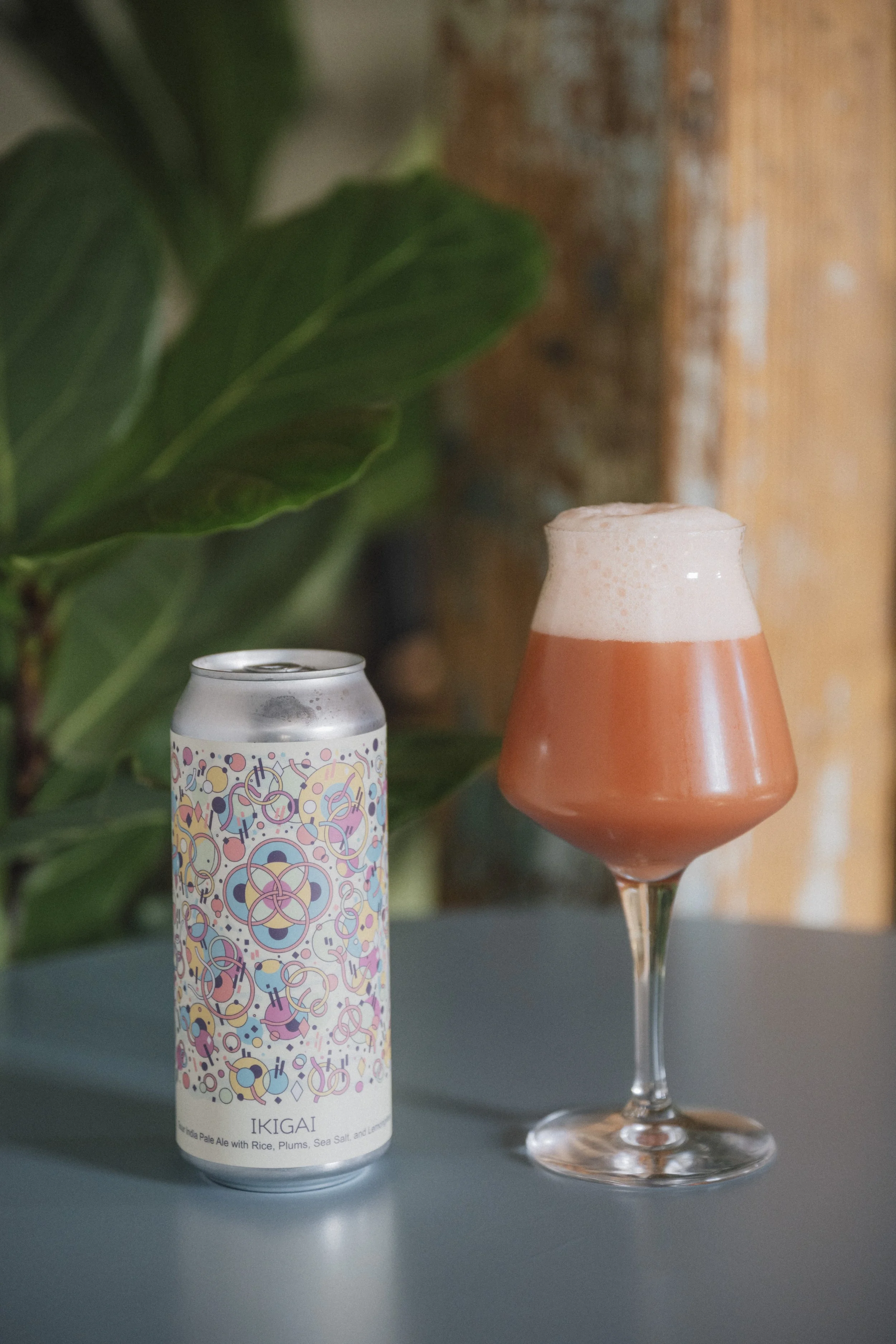 Ikigai Sour IPA in can and glass