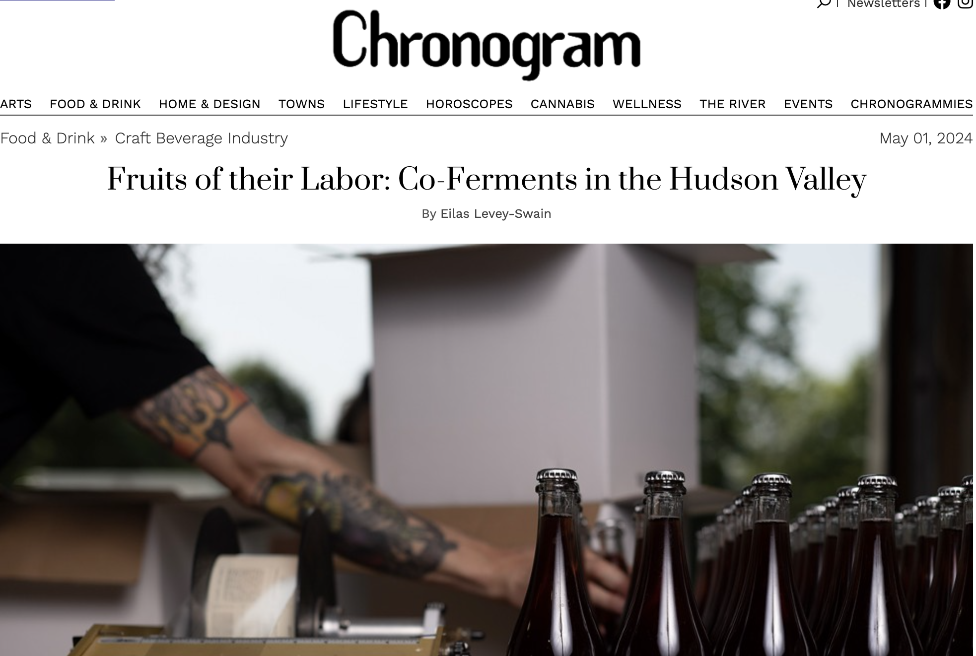 Feature in May 2024 issue of Chronogram