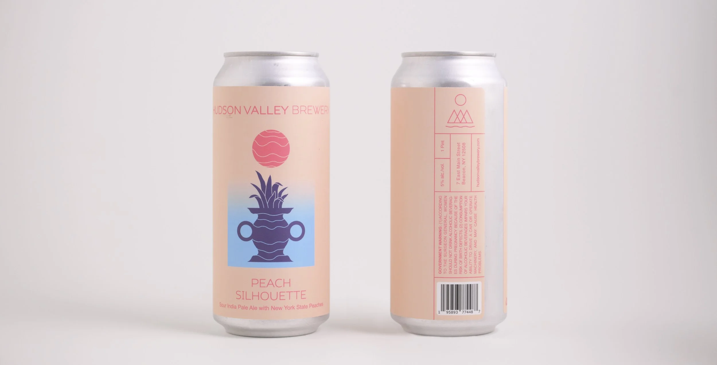 Peach Silhouette Sour IPA can