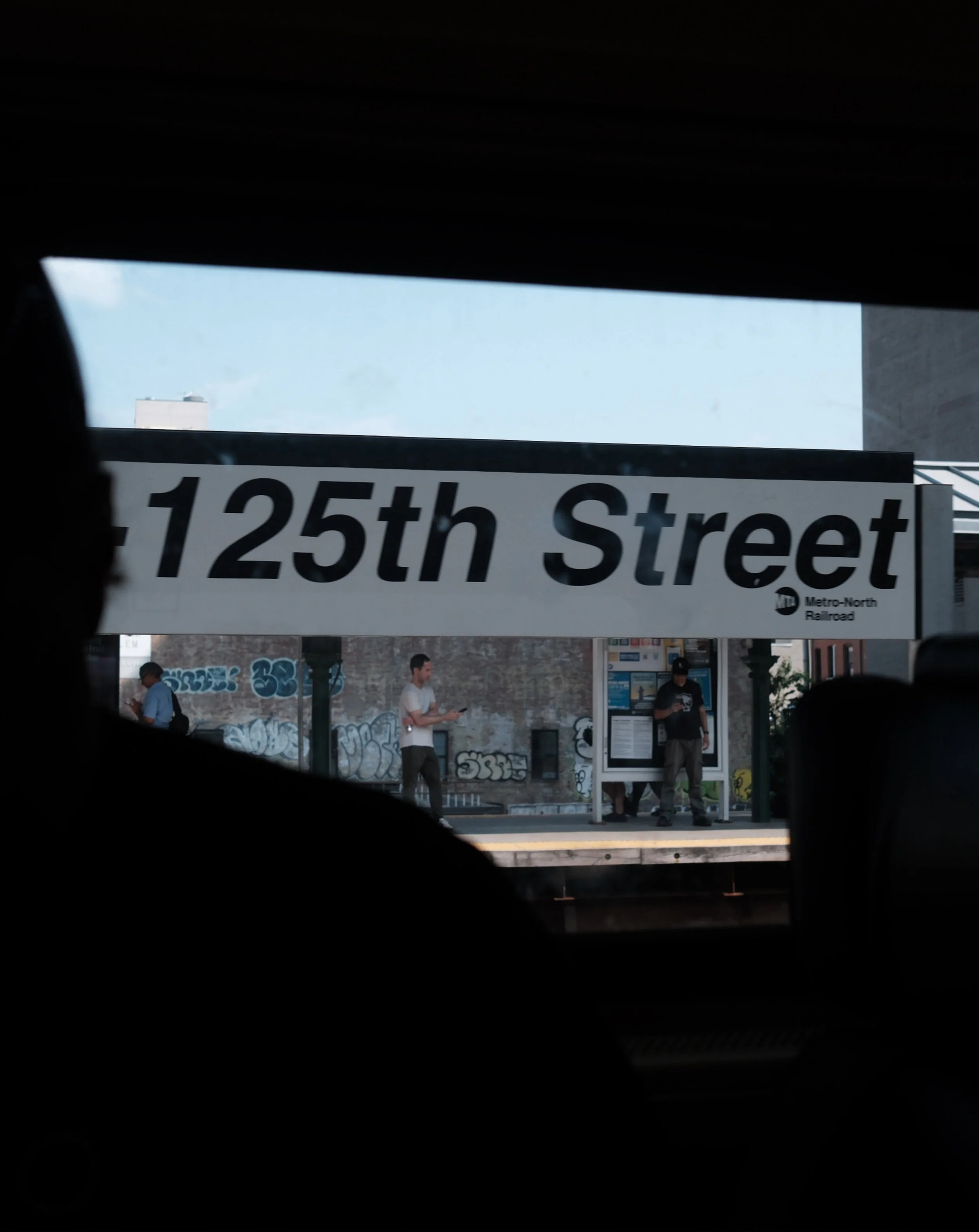 The signage at Metro-North's Harlem-125th Street station.