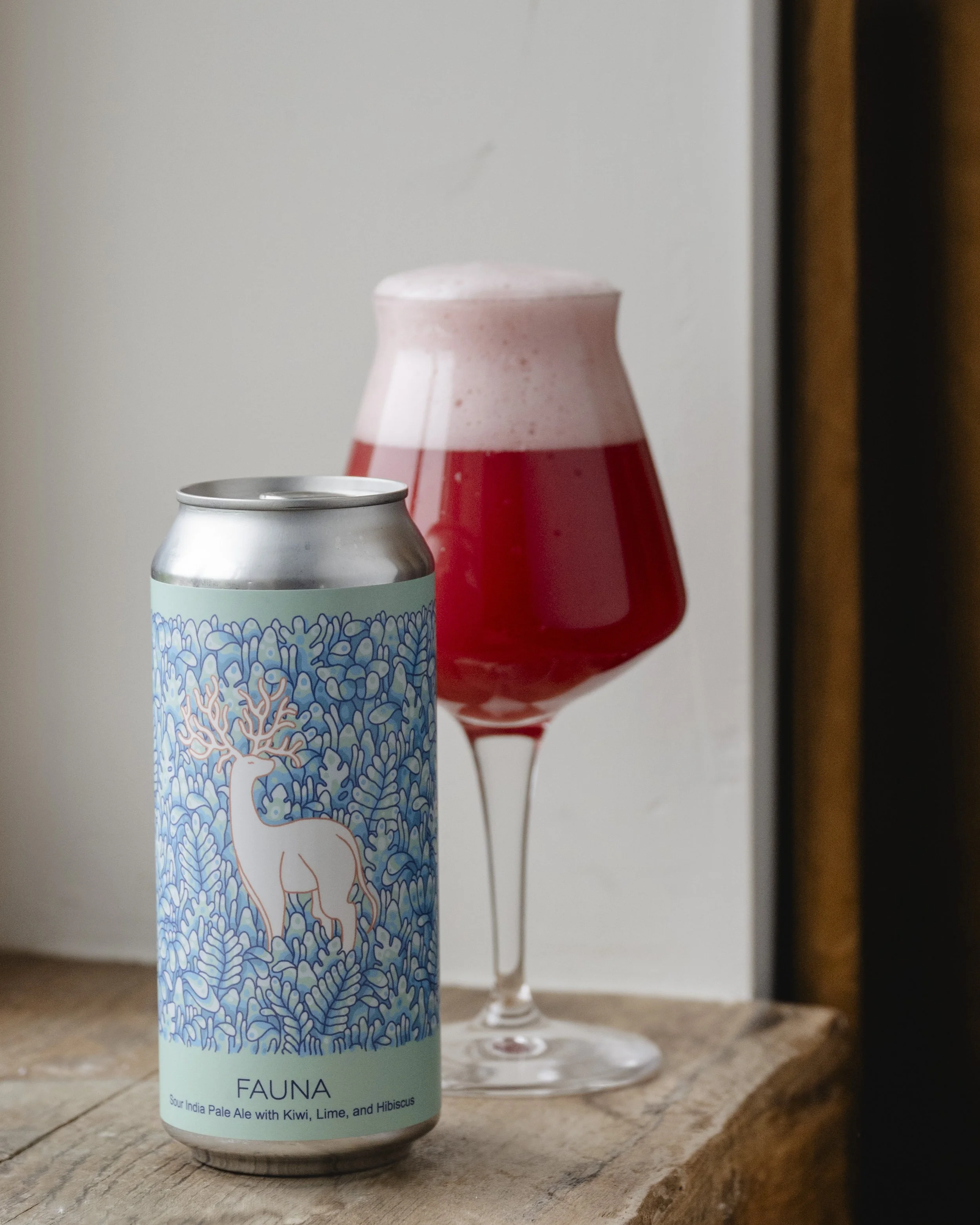Fauna Sour IPA in can and glass
