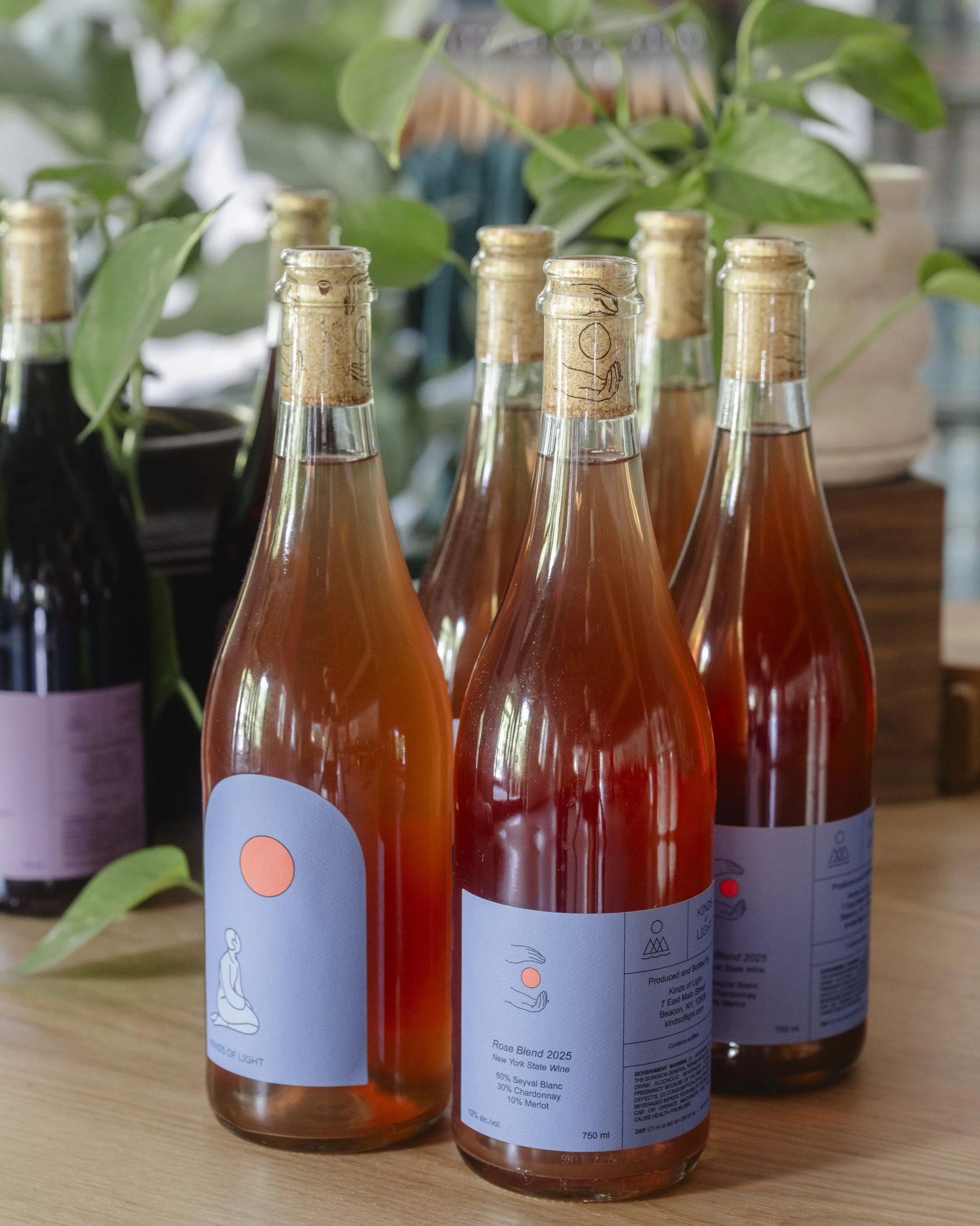 Kinds Of Light Rose bottles