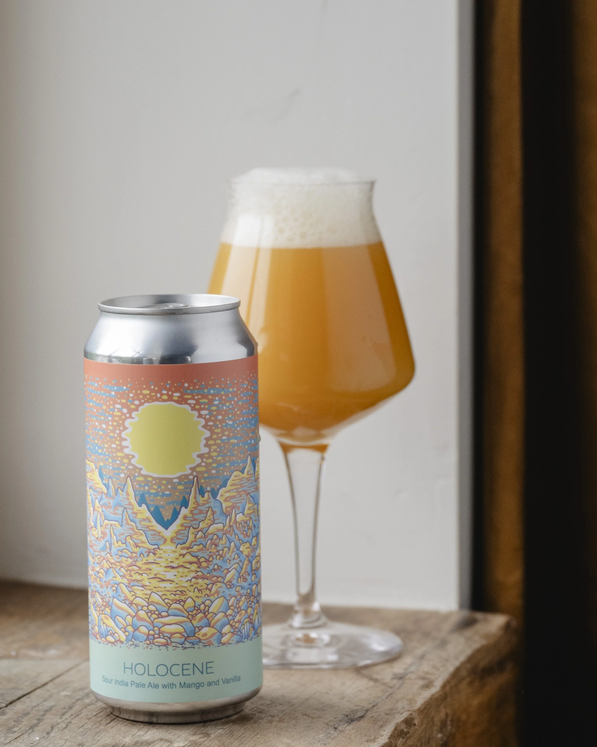 Holocene Sour IPA in can and glass