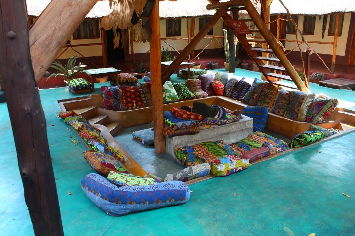 Jollyboys Hostel in Livingstone, Zambia. I met some of my favorite people I have ever encountered on any trip right here in the "Chill Zone"