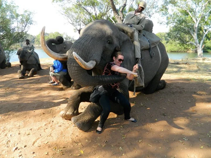 Feeding my new best friend in Livingstone, Zambia