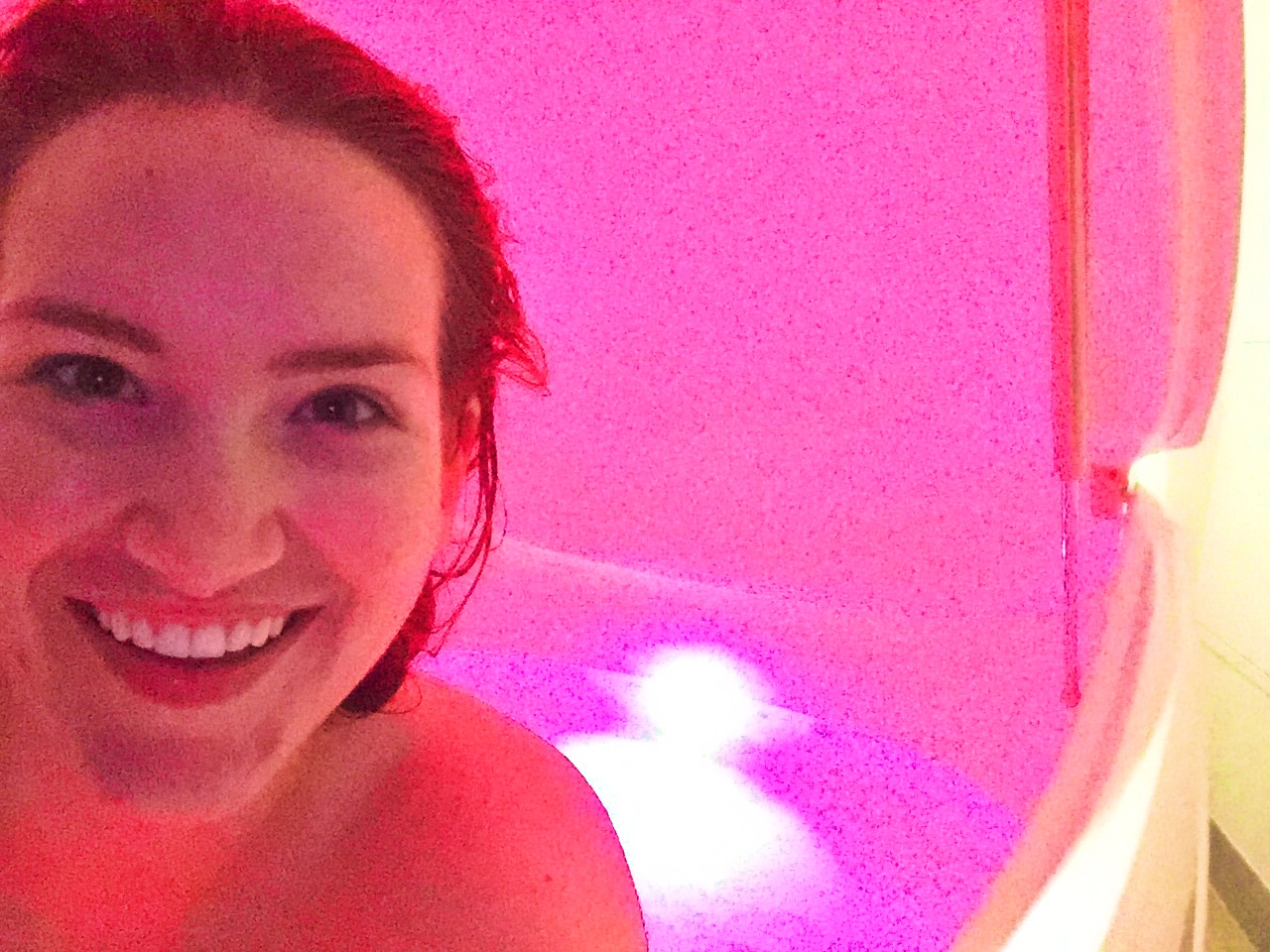 just being naked in a pink bathtub, what up