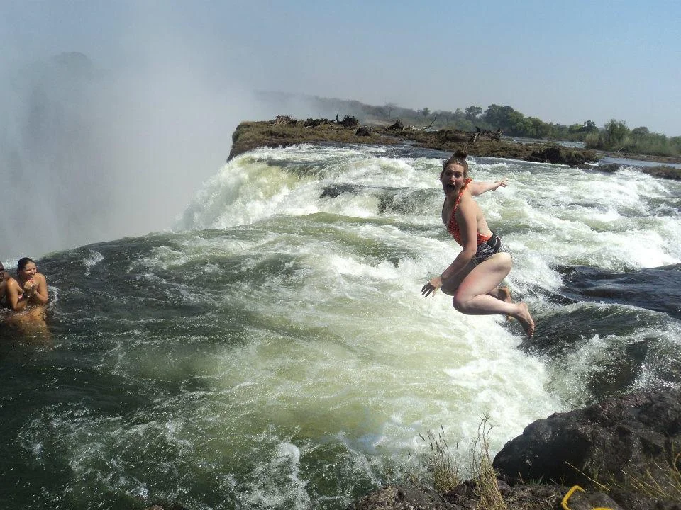 Jumping into Devil's Pool