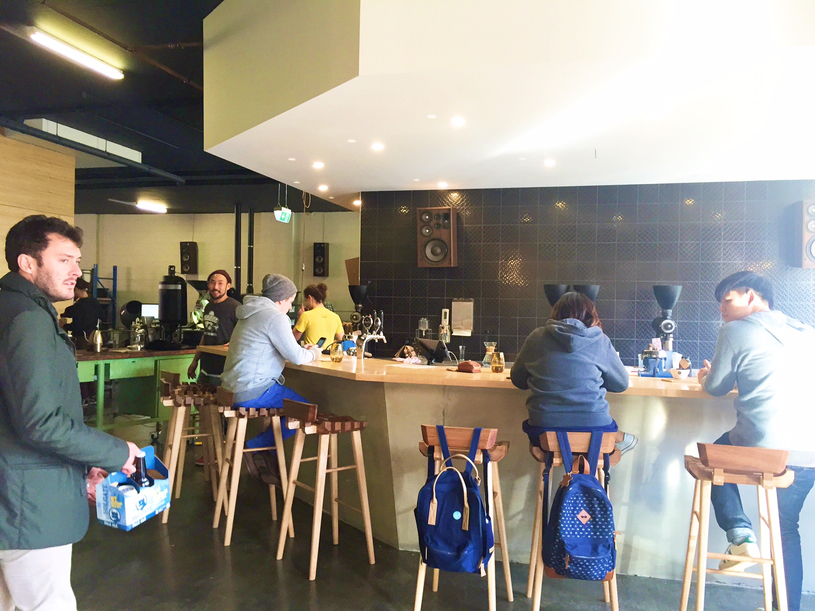 The coffee bar at Aunty Pegs