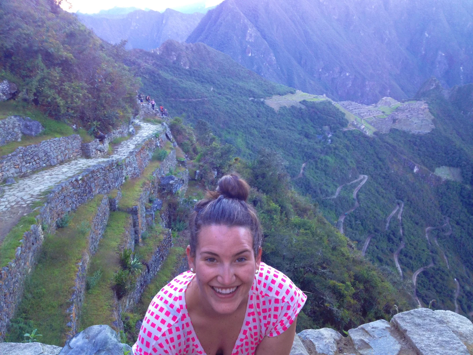 Machu Picchu town is in the back right of the picture