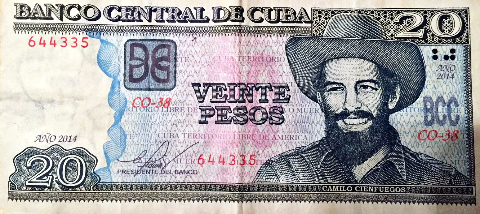 Locals currency - 20 pesos is just shy of 1 USD. I only got this because I paid an entrance fee into one seedy motherfucker of a club and they didn't have CUC to give back to me...