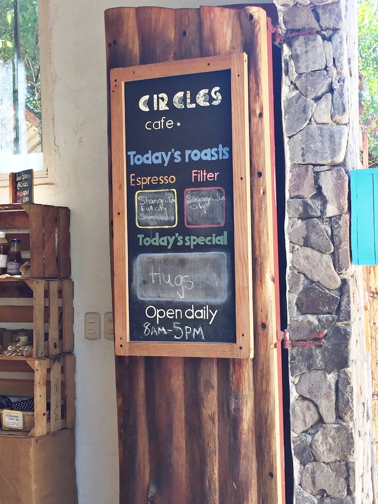 But what if I need a hug at 5:30pm? (PS, Circles Cafe has the strongest wifi in all of San Marcos)