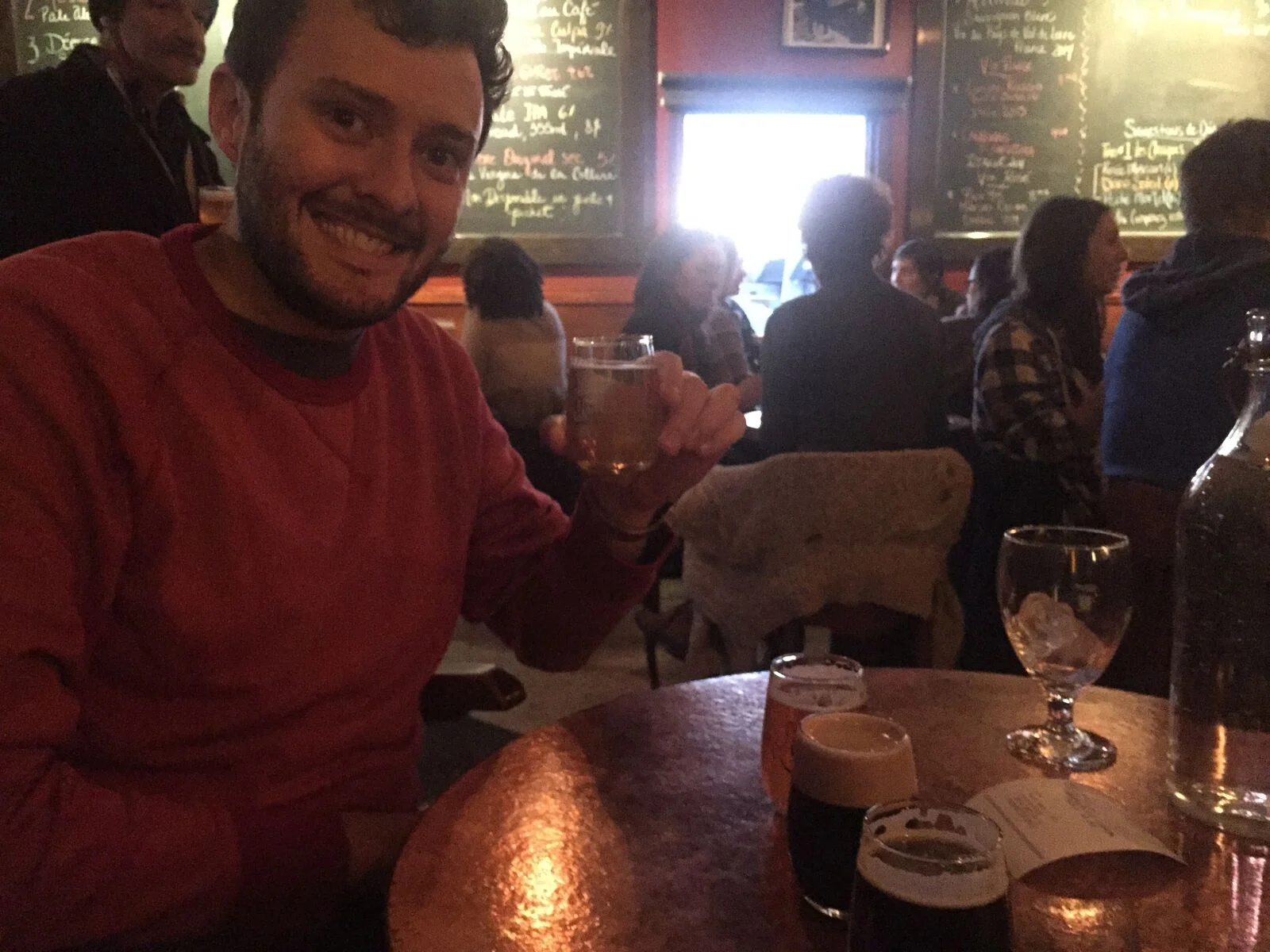 Pate at Dieu Du Ciel. We spent hours here and went through every beer on the menu #relationshipgoals