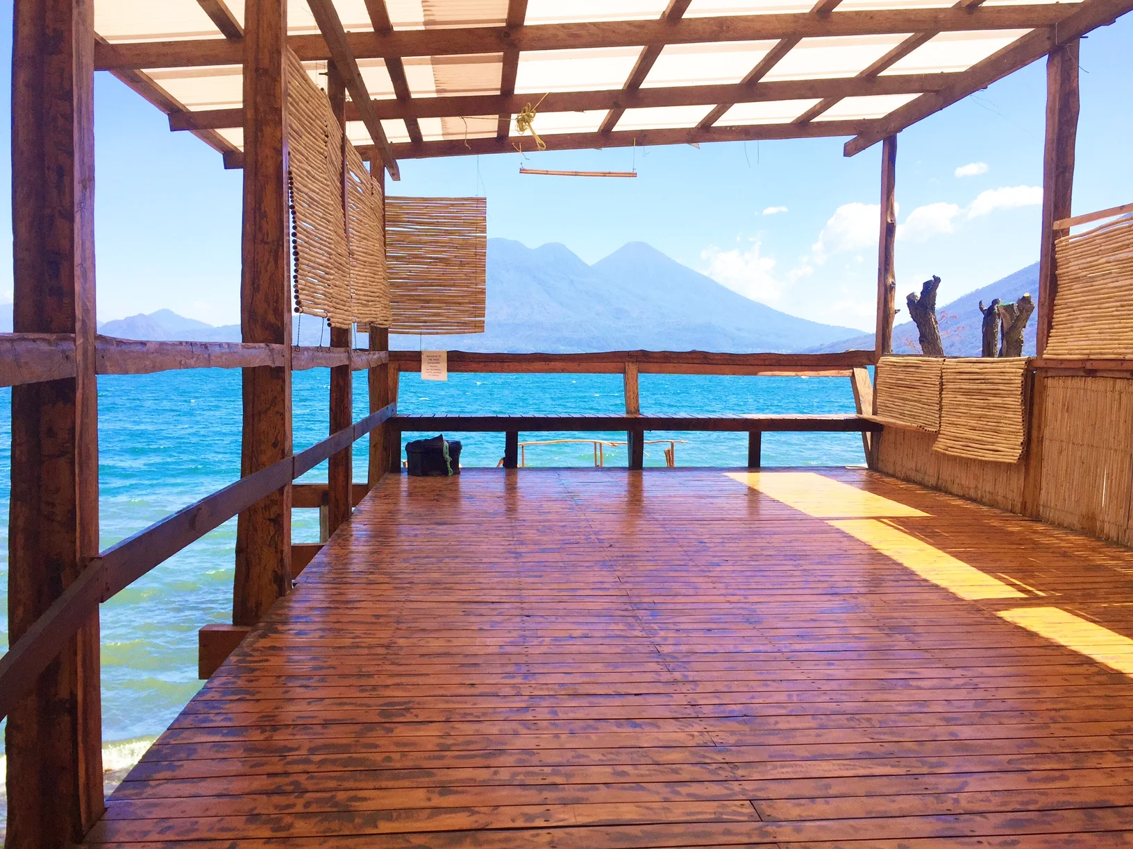 The yoga platform at the hostel. Dreams.