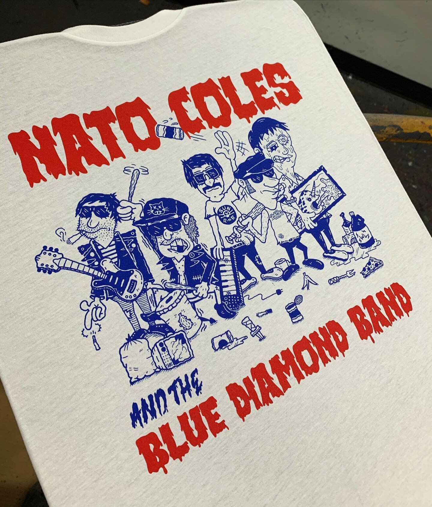 Scrolling through my photos trying to find an old design. Stumbled across this gem, how did we not post this?
Anyways super fun design (not sure who did it?) we printed for @natocoles and the Blue Diamond band.
.
.
.
.
#natocolesandthebluediamondband
