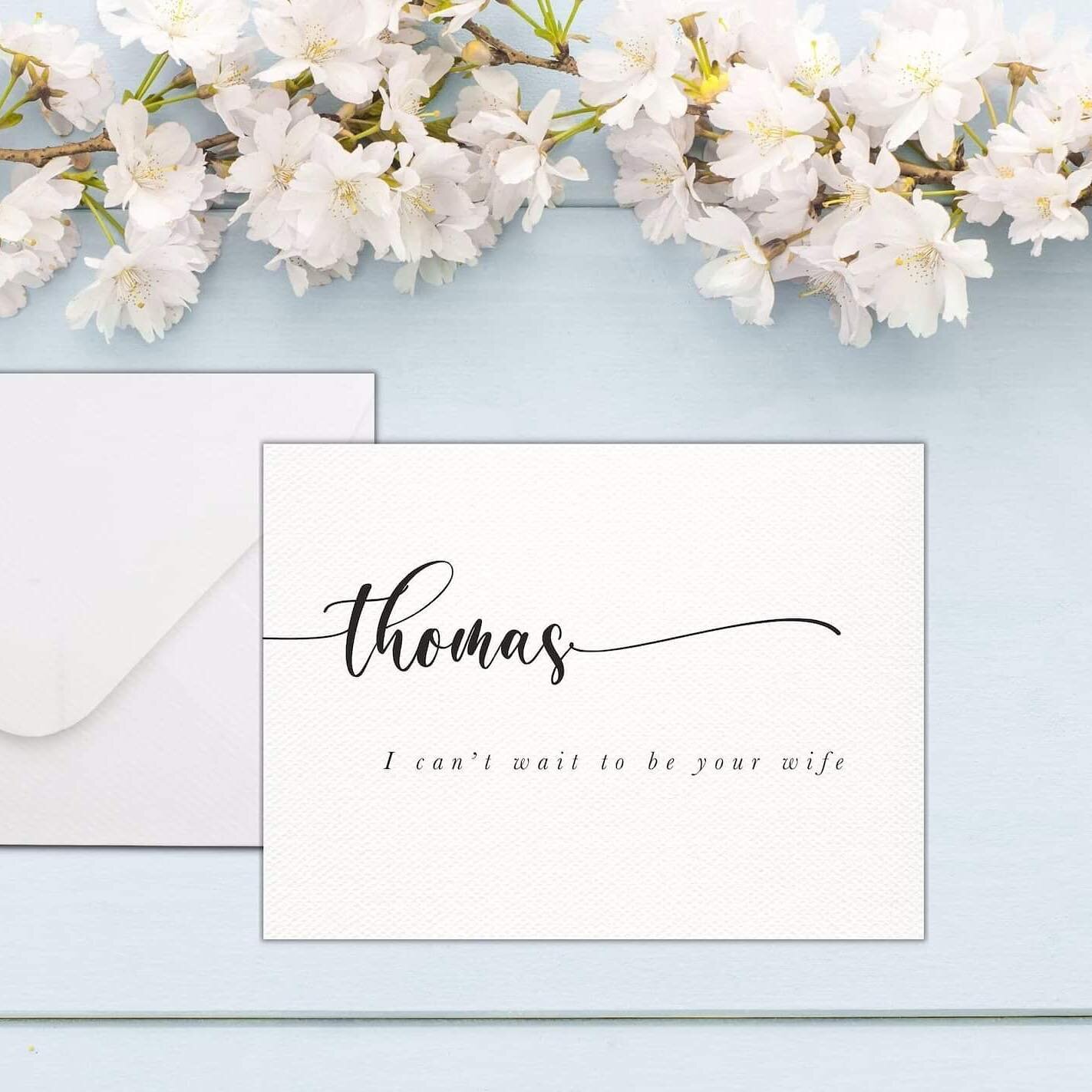 Always new cards for your husband/wife to be!