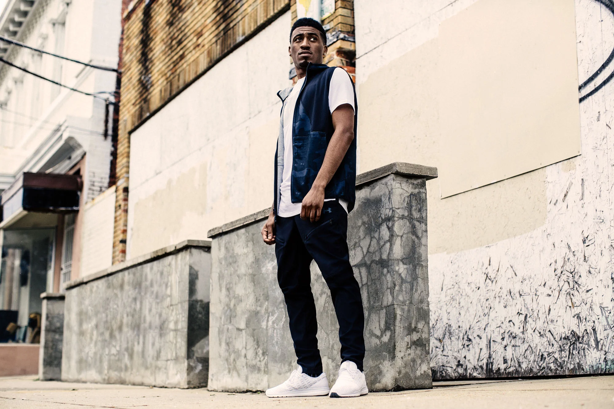PG County Artist, LyQuin, wearing the S/S 2017 UA Pursuit Collection