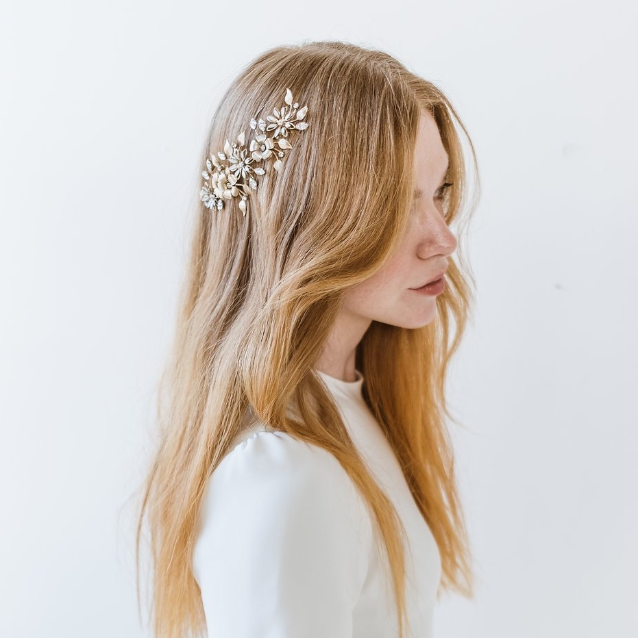 Gold Floral Comb by Melinda Rose