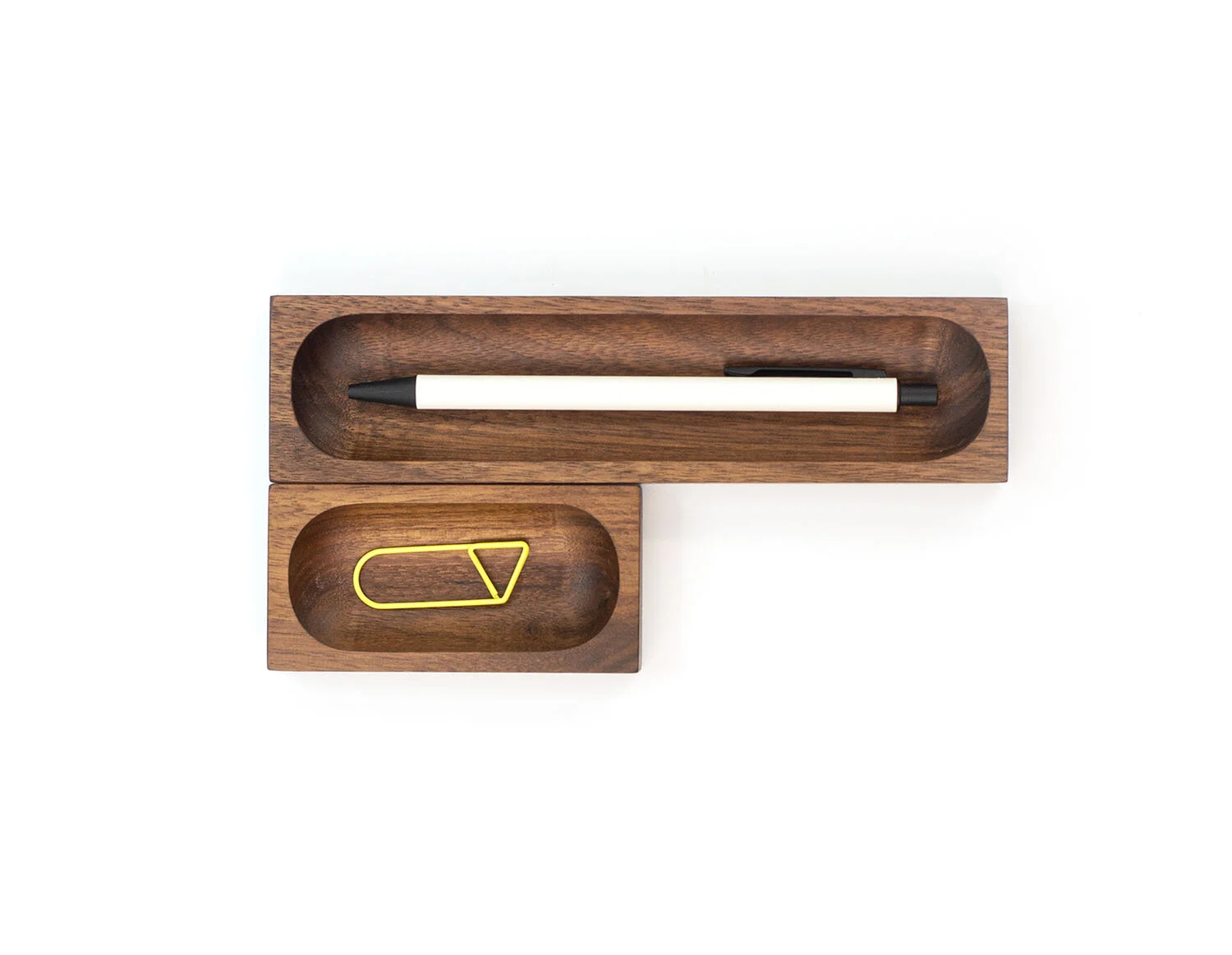 Walnut Catchall Trays — Small Set