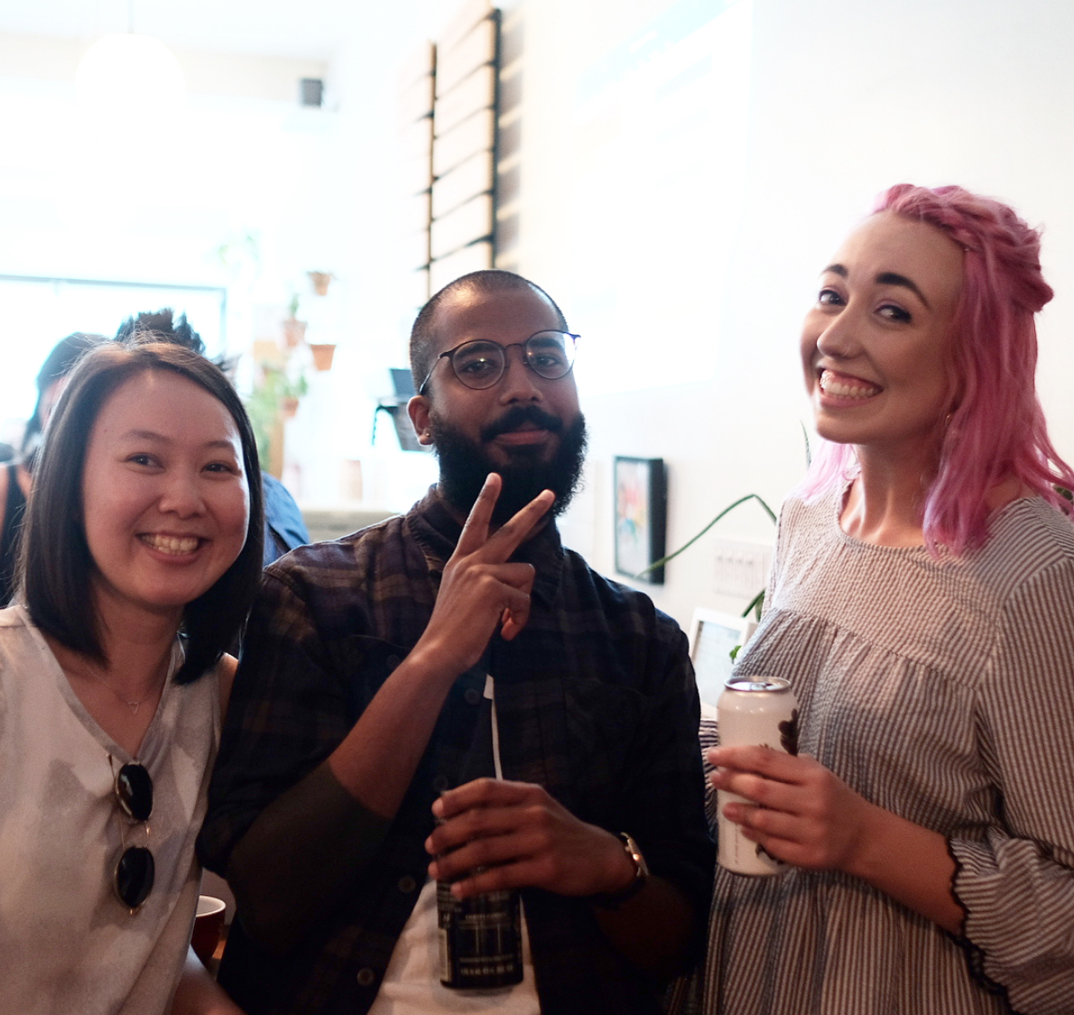 Photo by Ashley Tomlinson (Hong Dai, Bear Ranasinghe, Cill Fisher from left to right)