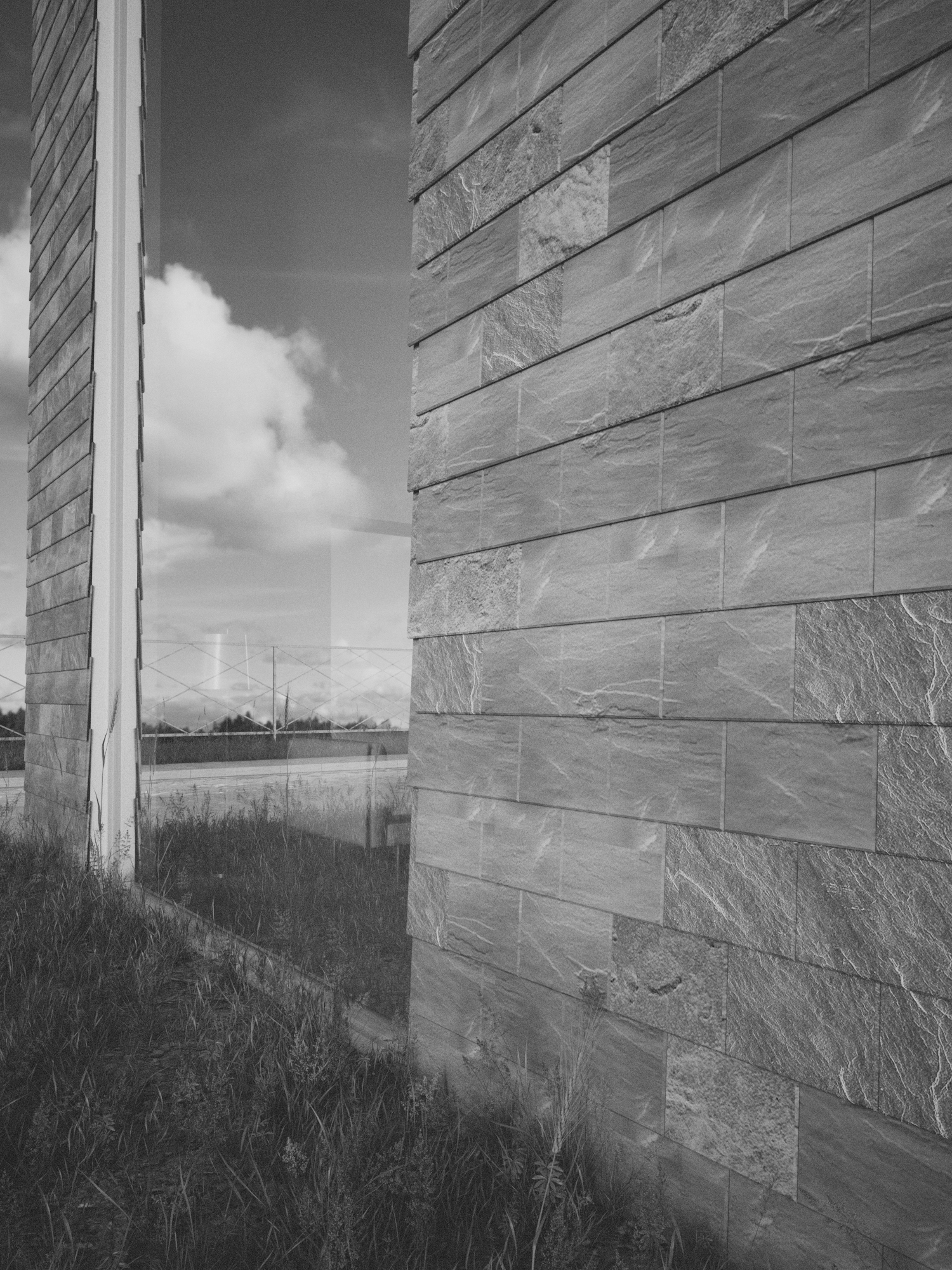 Rendering of the green slate facade