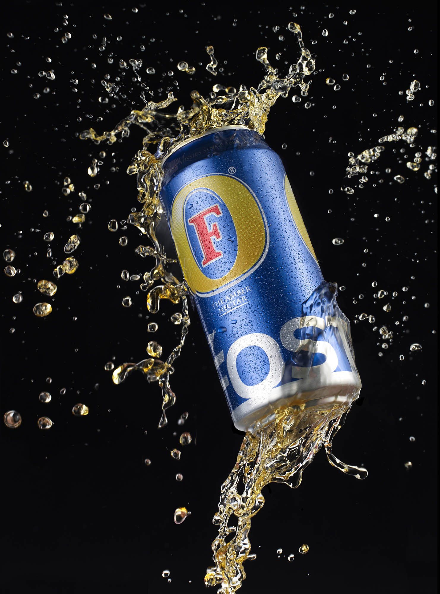 Flying can of Fosters