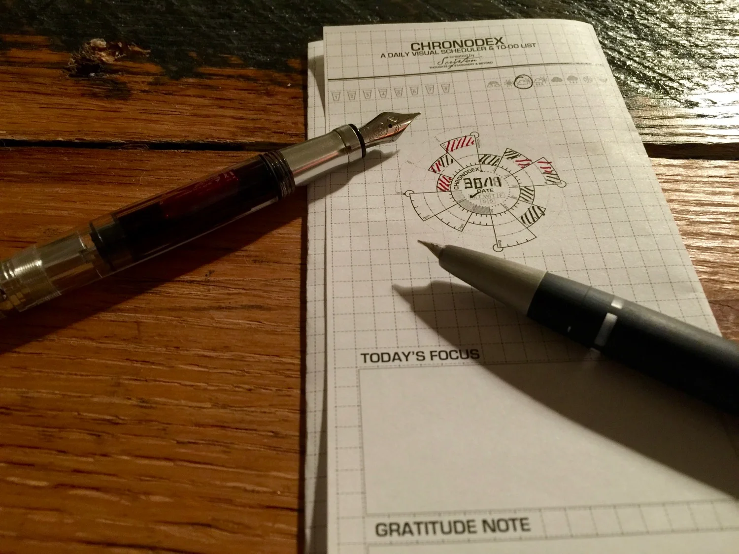 Planning by the firelight.