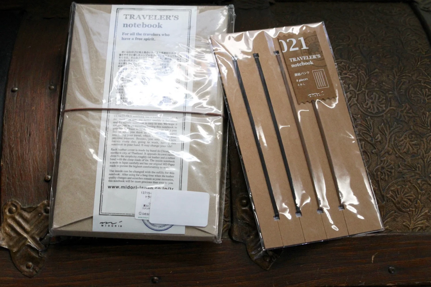 The Midori Traveler's Notebook kit and optional expansion bands