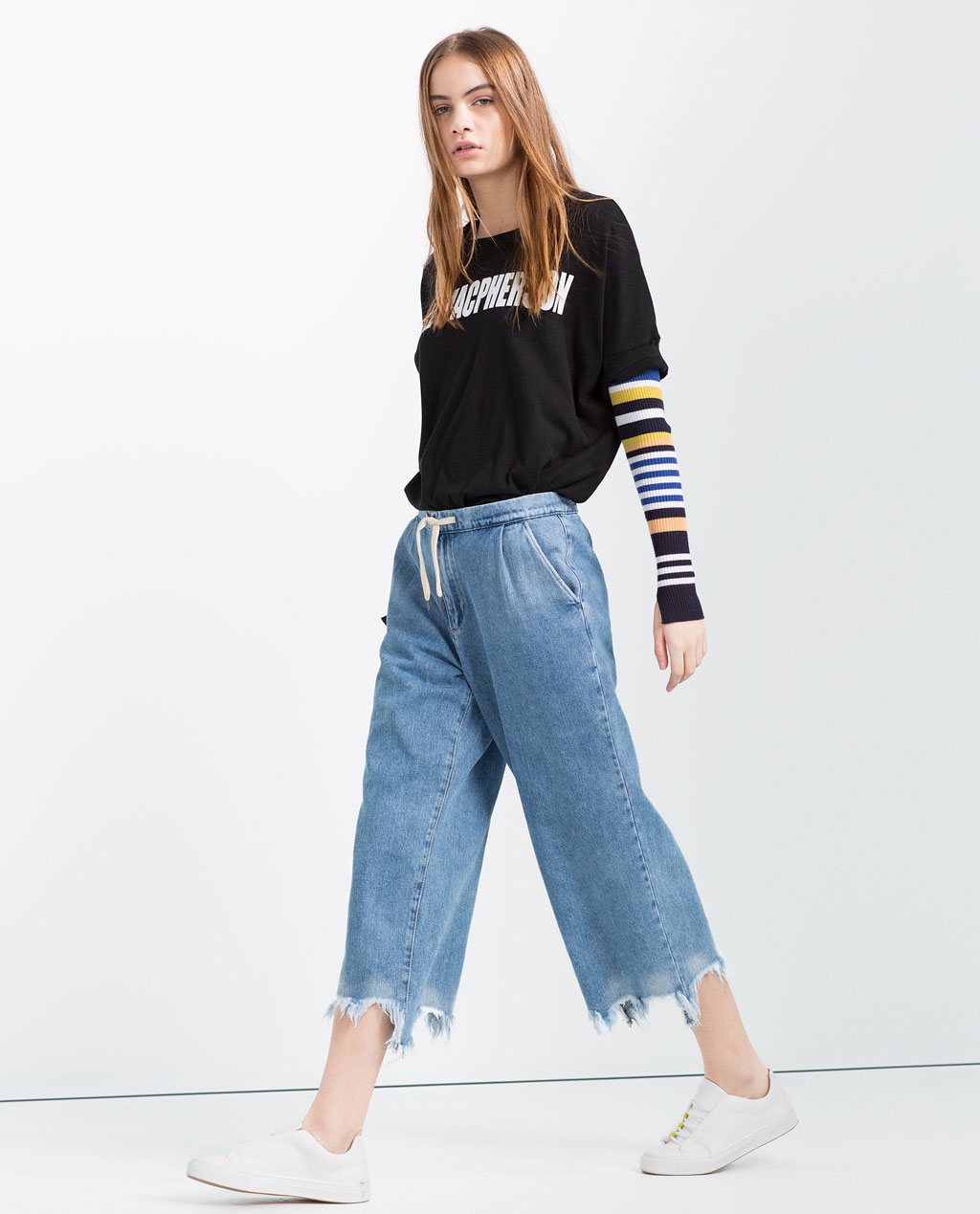 Zara Frayed Denim Culottes £19.99