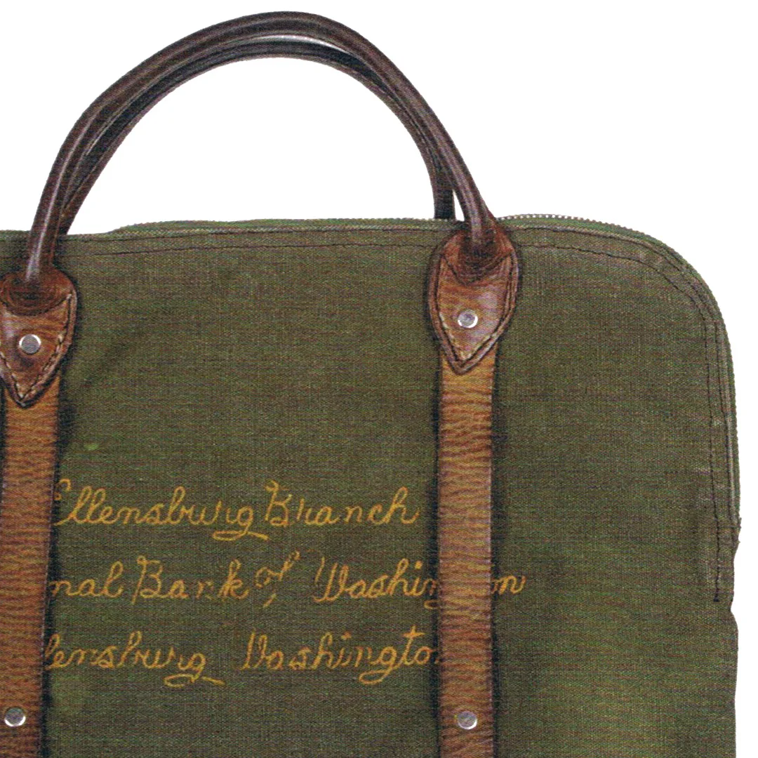 above: American night safe banking bag below : Railroad workers caps
