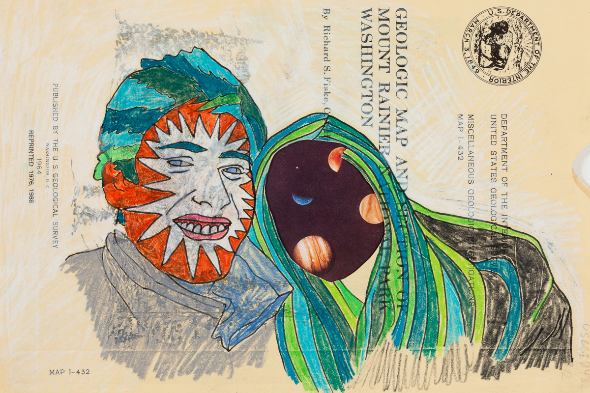 Tracey and Me 2009, Mixed media, 12 x 9 inches