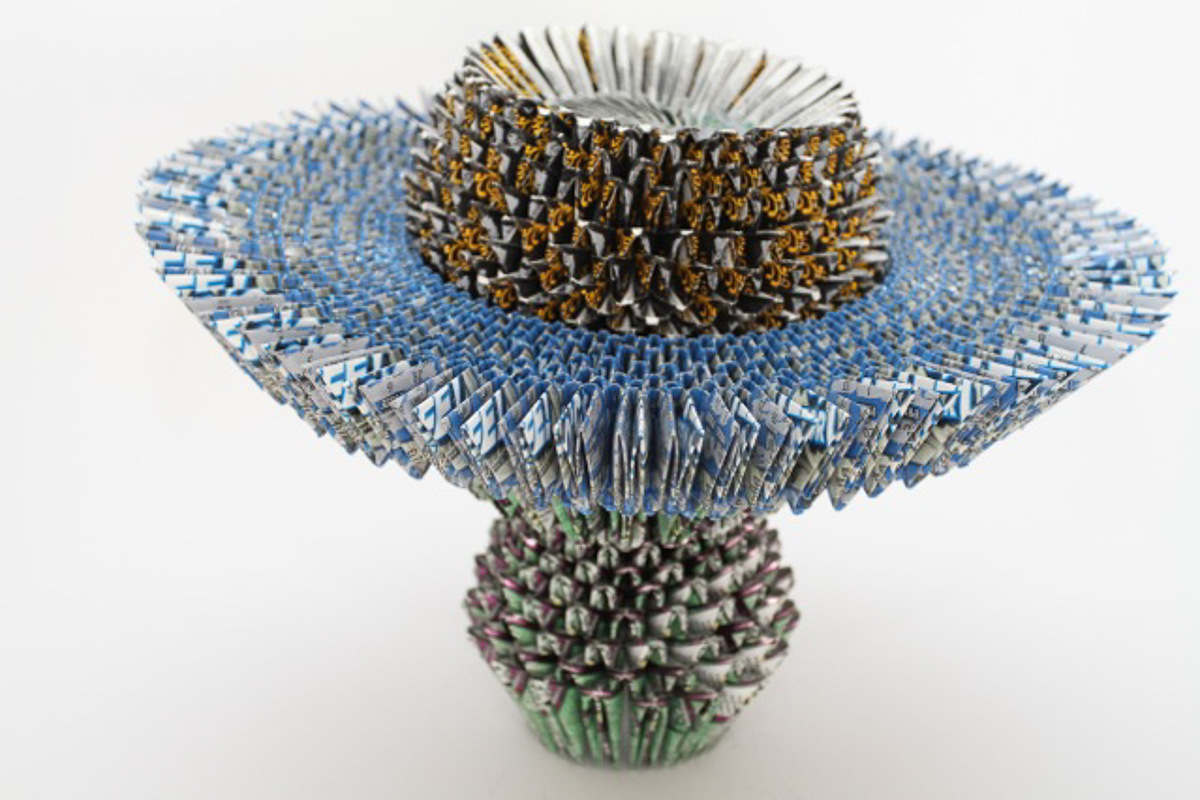 Blue Flower 2013, Lottery tickets, 9 x 13 x 13 inches