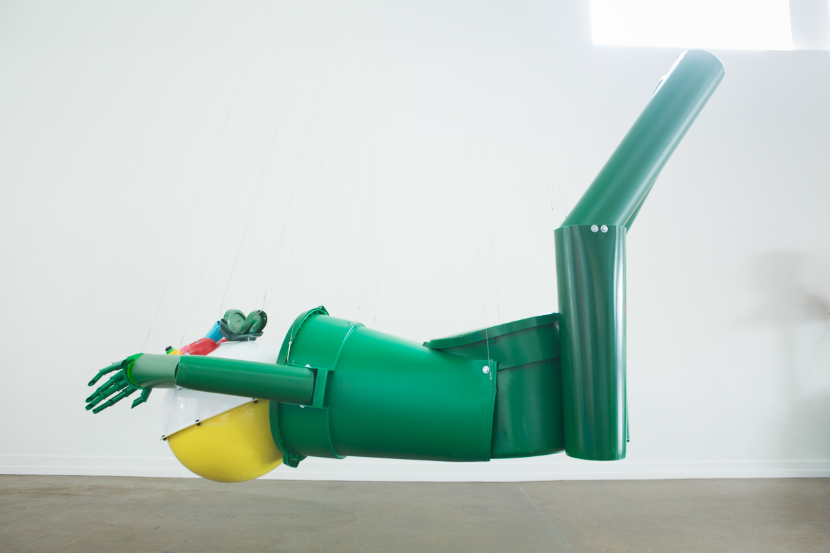 Green Man Hanging 2016, Mixed media, Dimensions variable