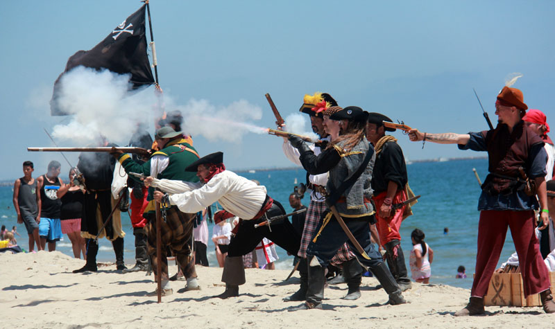 beach battle skirmish; Belmont Shores 2014