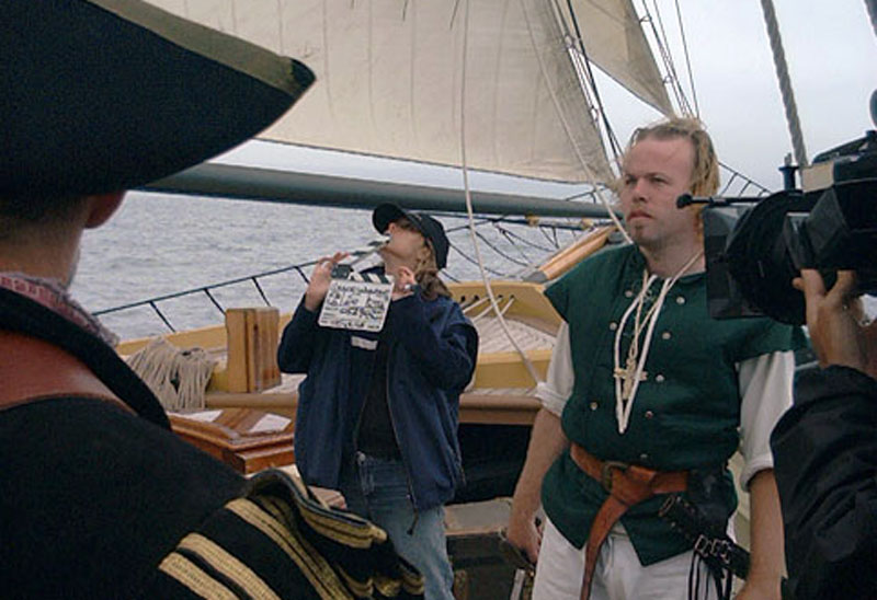 On the set of "Conquest: Pirate Weapons" for the History Channel series (2003)