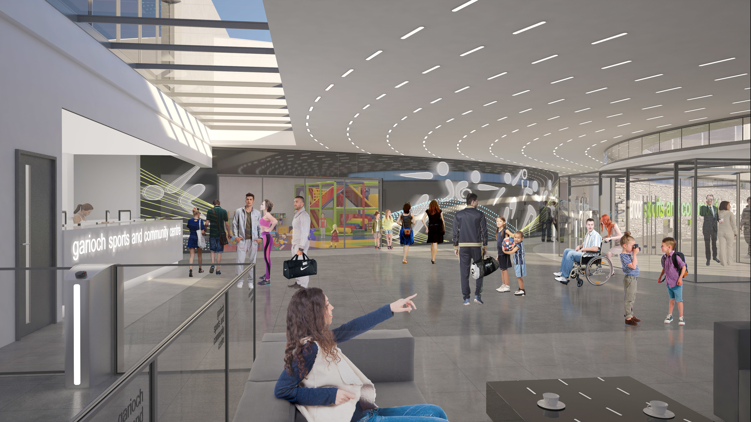 View from reception. Photo: Lippe Architects + Planners Ltd
