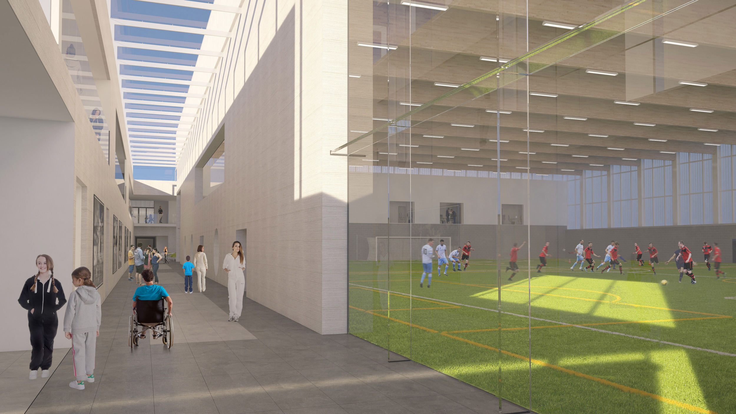 View along Sport Boulevard. Photo: Lippe Architects + Planners Ltd 