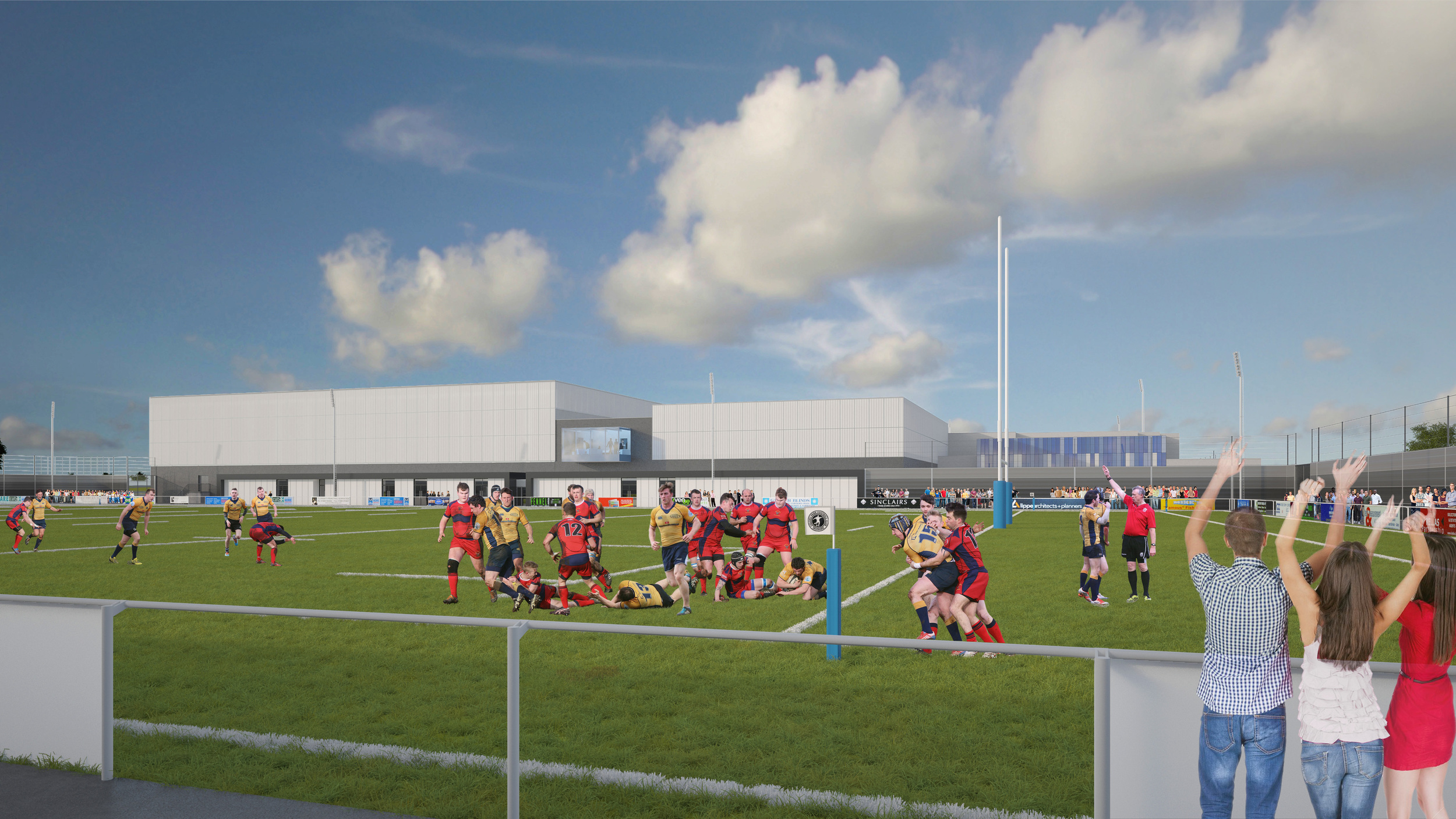 View across Hybrid Pitch. Photo: Lippe Architects + Planners Ltd