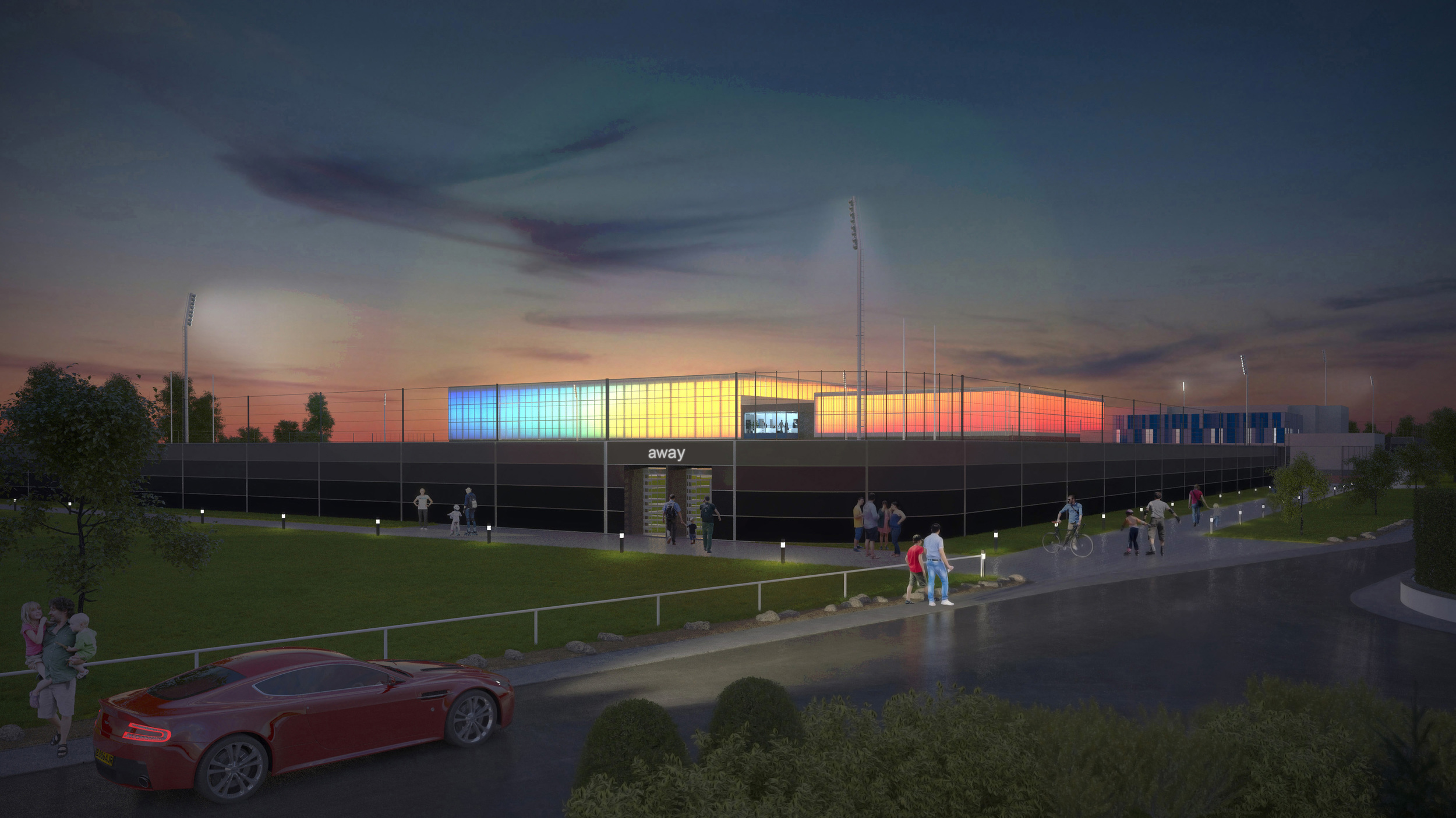 Night time view. Photo: Lippe Architects + Planners Ltd