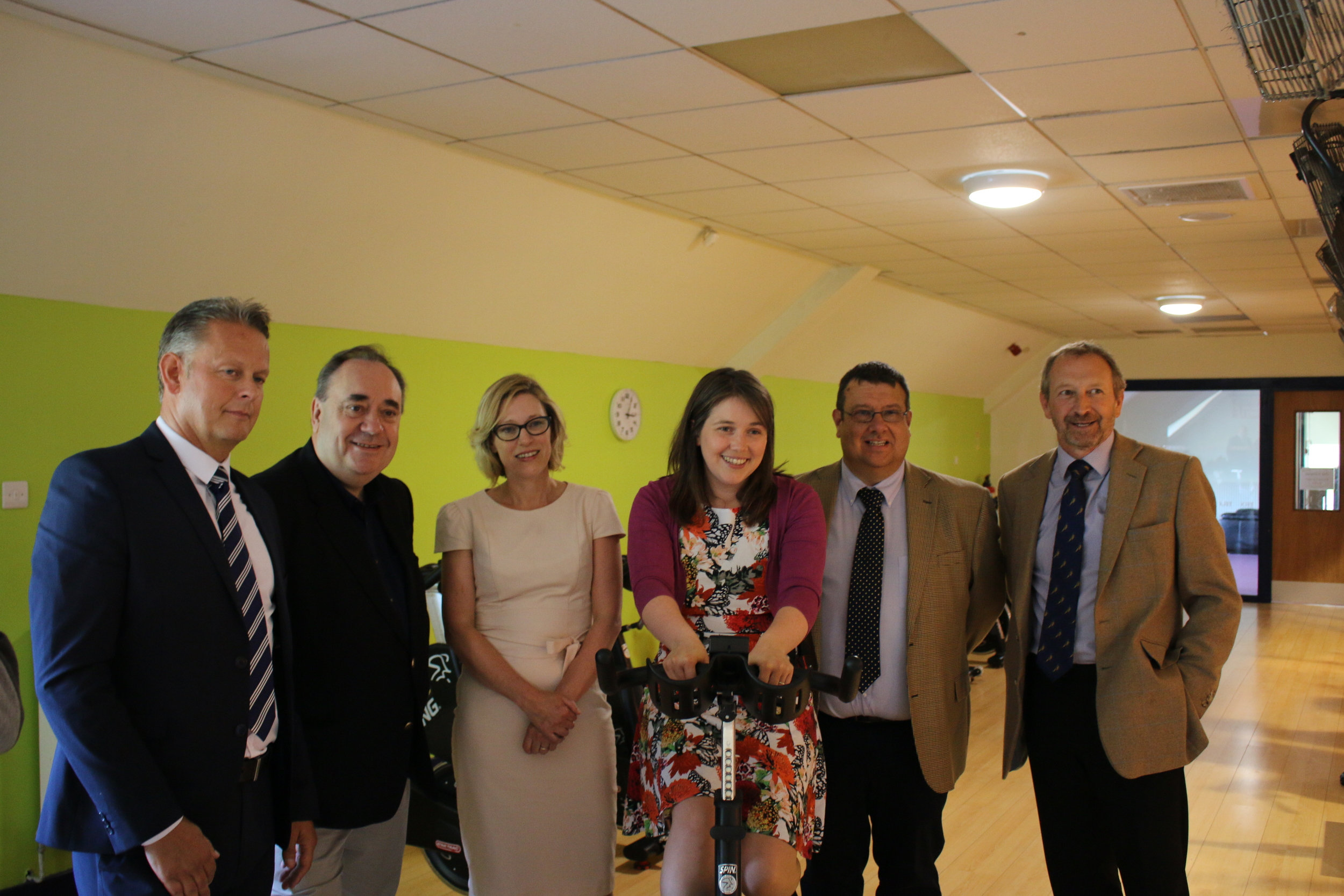 Graeme Hay, Alex Salmond MP, Gillian Martin MSP, Aileen Campbell MSP, Gordon Booth and William Lippe. 