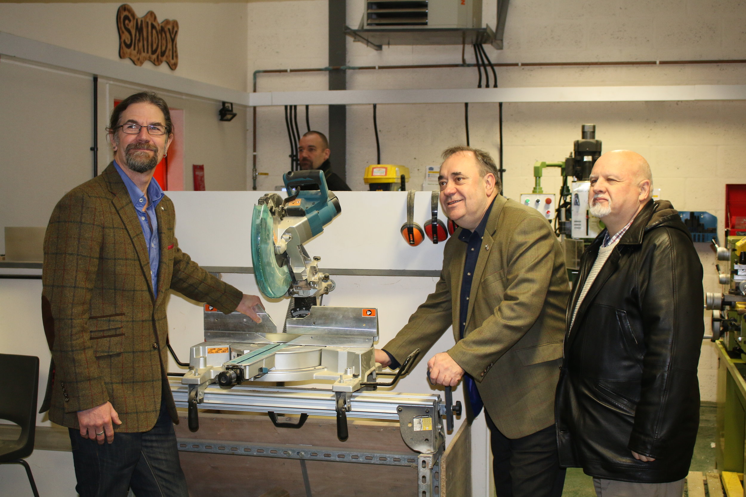 Jason Schroeder, Alex Salmond MP and Archie Peebles