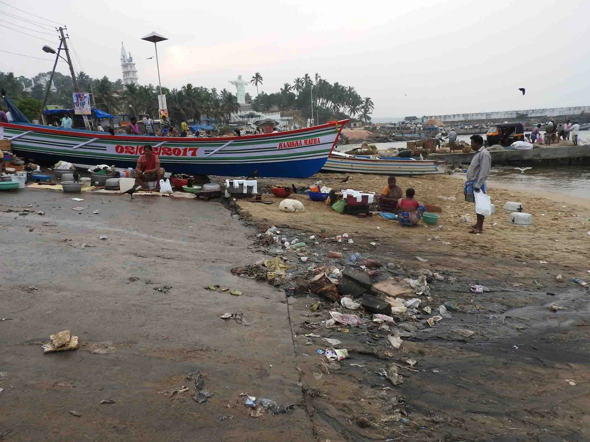 Vizhinjam Harbour is literally a rubbish dump with no adequate waste facilities and a lack of awareness causing enormous marine health issues.
