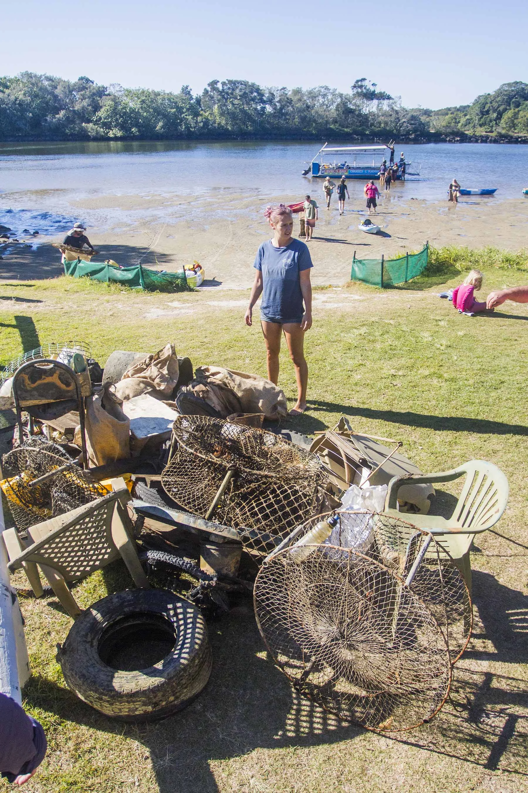 Alex Dickson of the PCFML crew surveys the haul