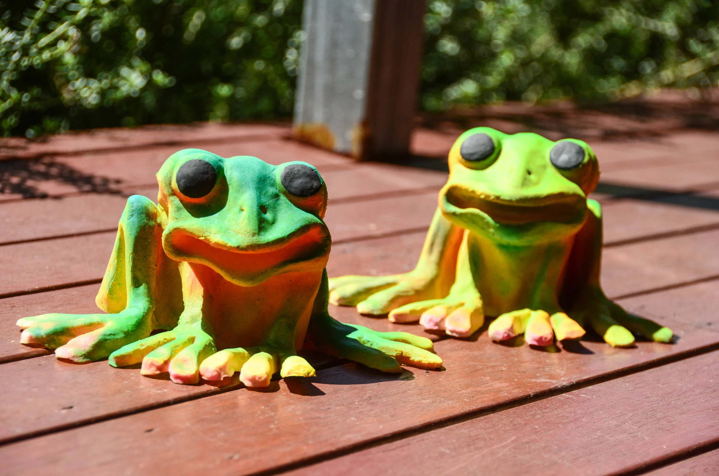 Natural, Hand-Made Latex Frog Puppets 