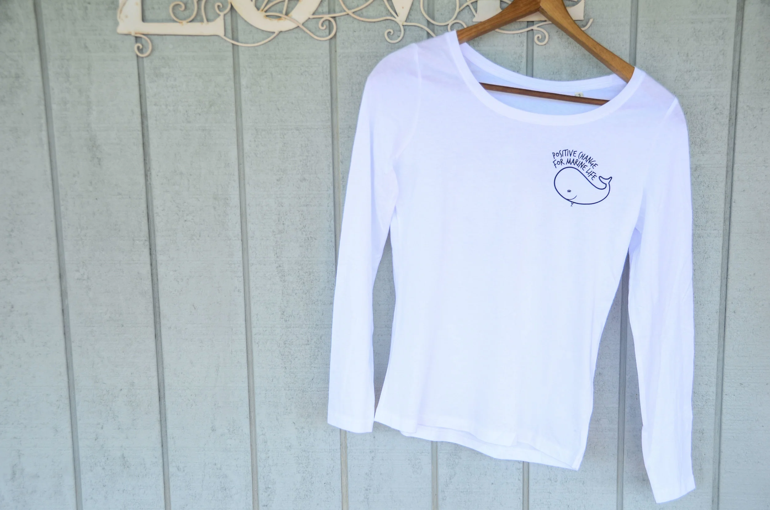 100% Organic White Long-Sleeve Tees (Women's)