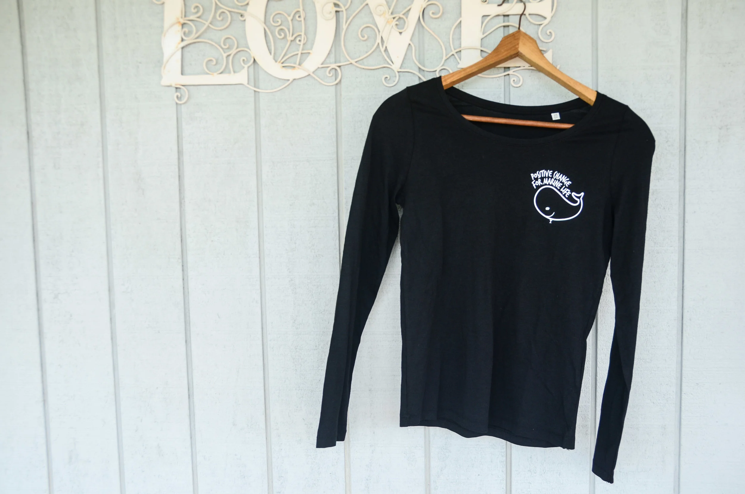 100% Organic Black Long-Sleeve Tees (Women's)