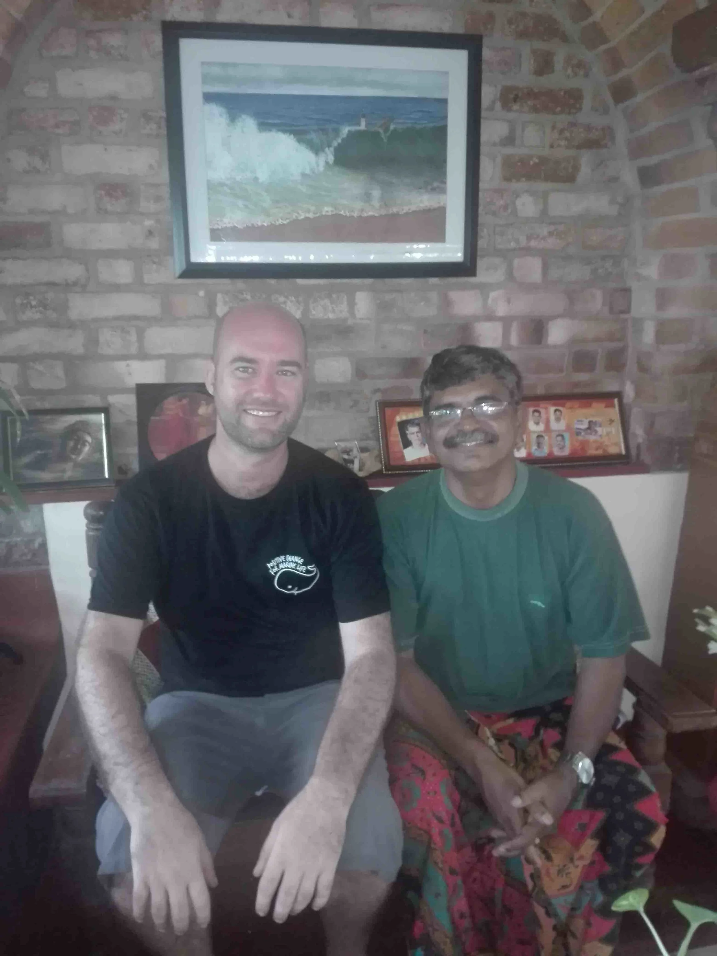 Blake meeting with the head of Clean Kerala.