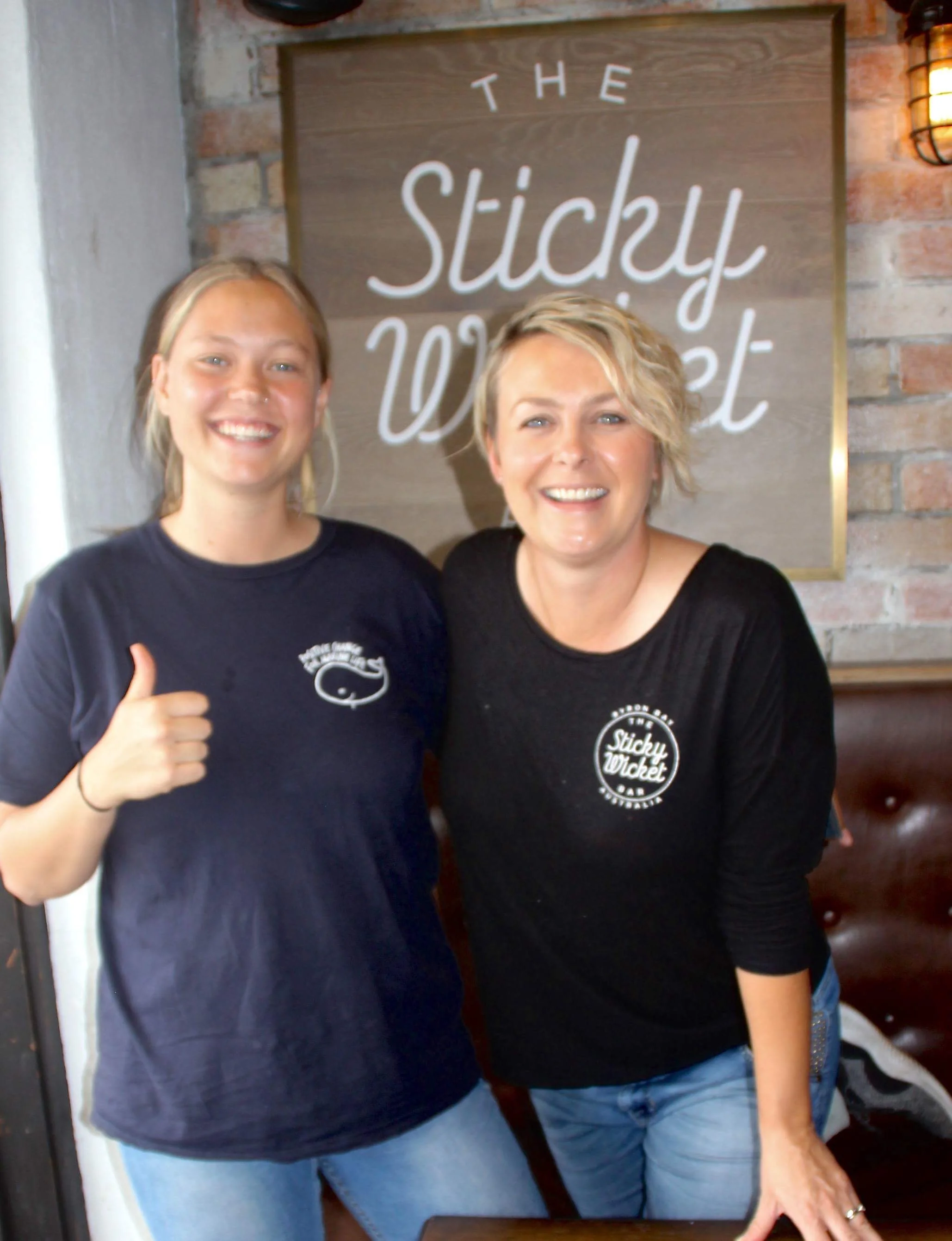 Our  Don’t Be A Sucker  Co-ordinator Emily Allen congratulating local bar and restaurant  Sticky Wicket  as our newest single-use plastic free business!
