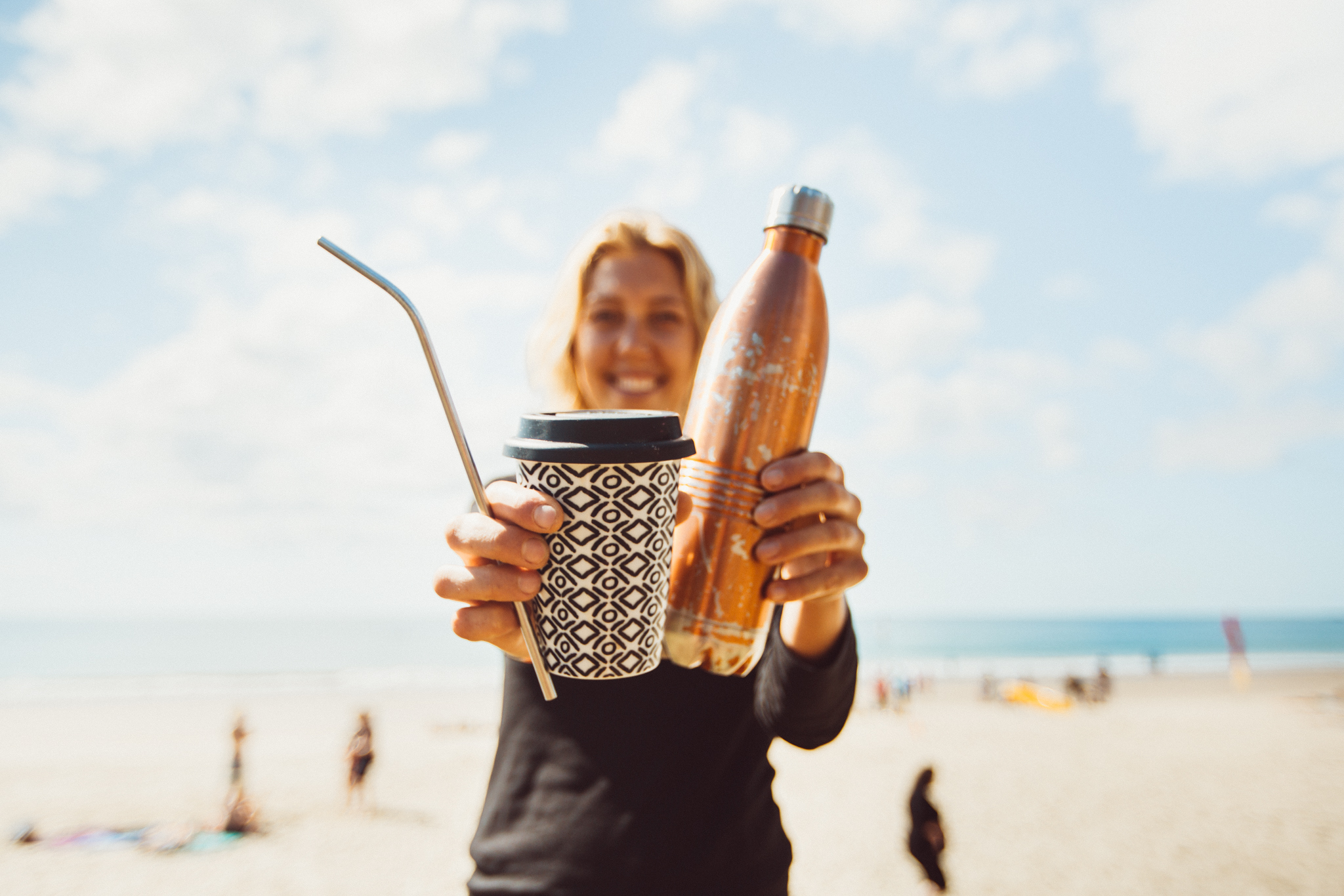 It’s not that hard to go single-use plastic free! Purchase a metal straw, ceramic coffee cup or metal water bottle, and say no to plastic. Reduce your impact! Photograph - Dane Scott Creative.
